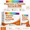 Massigen Magnesio e Potassio Forte Zero Zuccheri 30 Bustine (24+6 Omaggio) - Integratore di Sali Minerali Energia e Recupero