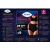 Tena Silhouette Noir Pants Vita Alta Taglia M Nero Mutandine Assorbenti 9 Pezzi