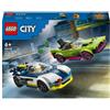 LEGO City 60415 Inseguimento della Macchina da Corsa, 2 Modellini di A