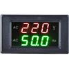 Hilitand Frequenzimetro Voltmetro CA Digitale con Doppio Display LED per Misurazione Frequenza e Tensione Black