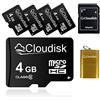 Cloudisk 5 Pack 4 GB Micro SD Card con adattatore MicroSD Lettore di schede di memoria Vendita in serie (5Pack 4GB)