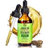 JAMAICAN Ambre Jamaican Amber Organic Black Castor Oil - 60 ml / 2 fl oz - for Hair Strength, Hair Scalp, Body Massage Oil, and Eyebrows - Formulated to Prevent Hair Loss, for Women and Men with Biotin & Rosemary
