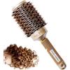 Polly Online Spazzola rotonda per capelli con setole di cinghiale ioniche, antistatica, per asciugatura, arricciatura e lisciatura (Oro,45mm)