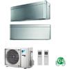Daikin CLIMATIZZATORE DAIKIN STYLISH TOTAL SILVER DUALSPLIT 7000+7000+2MXM40 R32