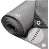 VOUNOT® Rete Ombreggiante 1×20m, Recinzione Giardino 230 g/m² HDPE, Tessuto Ombra Privacy Antistrappo Antivento con Fascette, per Esterno, Serra, Balcone, Giardino, Grigio