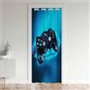 Loussiesd - Tende per porta, decorative, a tema gaming/videogiochi, per ragazzi, motivo: gamepad, tenda per armadio, per camera da letto, oscurante 30%-50%, copertura per porta, tenda per finestra, 1