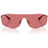 Ray-Ban Occhiali da Sole RB3781 004/75 Alix Gunmetal/Rosso Hiper Unisex 41/141/120