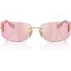 Miu Miu Occhiali da Sole MUA51S 5AK90Y Oro/Infrarosso Rosa Donna 75/14/110