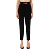 ELISABETTA FRANCHI PANTALONE A SIGARETTA CON CINTURA - PA39116E2 - nero