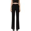 ELISABETTA FRANCHI PANTALONE IN DOPPIO CREPE STRETCH DALLA VESTIBILITA A PALAZZO - PA04931E2 - nero