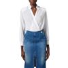 ELISABETTA FRANCHI CAMICIA BODY IN GEORGETTE CON GEMELLI - CB00751E2 - avorio