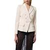 ELISABETTA FRANCHI GIACCA IN CREPE CON DETTAGLI IN RASO - GI14251E2 - burro