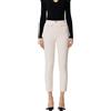 ELISABETTA FRANCHI PANTALONE SLIM IN CREPE CON PLACCA LOGO - PA07751E2 - burro
