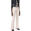ELISABETTA FRANCHI PANTALONE A ZAMPA IN CREPE CON PLACCA LOGO - PA07951E2 - burro