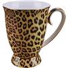YBKTEX YBK Tech Tazza da tè in porcellana, 260 ml, per casa, cucina, ufficio (stampa leopardata)