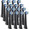 Ixrelyar Testine di ricambio Sensitive compatibili con Oral-B iO serie 3/4/5/6/7/8/9/10, per spazzolini elettrici Oral-B iO, confezione da 16 (nero, M)