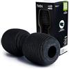 BLACKROLL TWIN Rullo fasciale con foro per alleviare la colonna vertebrale. Rullo massaggiante originale per allenamento fasciale con durezza media, in polipropilene, nero