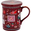 HP ITALIA Srl Neavita Infusiera Rossa Natale In New Bone China 340ml
