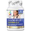 OPTIMA NATURALS Srl Calcio Plus | Integratore Ossa Denti Vitamina D3 K1 Optima Colours of Life | 60 Compresse