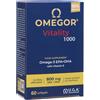 U.G.A. NUTRACEUTICALS SRL Omegor Vitality 1000 | Omega 3 EPA DHA 90% | 60 Capsule Molli