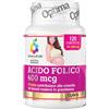 OPTIMA NATURALS Srl Acido Folico 400mcg | Integratore Gravidanza Folato Sistema Immunitario Optima Colours of Life | 120 Compresse