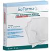 SOFARMAPIU' Sofarmapiù Compresse Sterili Di Garza Idrofila Cotone 10cm X 10cm 100 Pezzi
