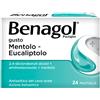 RECKITT BENCKISER H.(IT.) SpA Benagol Mentolo Eucaliptolo | Antisettico Cavo Orale | 24 Pastiglie