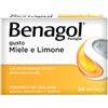 RECKITT BENCKISER H.(IT.) SpA Benagol Miele e Limone | Antisettico Cavo Orale | 24 Pastiglie