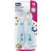 CHICCO (ARTSANA SpA) CH POSATE INOX 18M+ AZZURRO/VE
