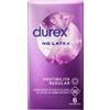 RECKITT BENCKISER H.(IT.) SpA Durex No Latex | Preservativi Anallergici Vestibilità Regular | 6 Profilattici