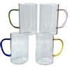 ALCEA Srl Himalaya Set 4 Mug | Tazze in Vetro Borosilicato Pyrex | 300 ml