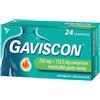 RECKITT BENCKISER H.(IT.) SpA Gaviscon Menta | Sodio Alginato + Bicarbonato | 24 Compresse Masticabili
