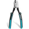 DURATECH Tagliacavi Elettrici da 200 mm - Pinza per Elettricista con Funzione di Sbucciatura, Utensile Professionale ad Alta Durezza per Tagliare Cavi in Rame, Alluminio ed Elettrici