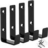 QWORK® 4 pezzi Ganci da muro robusti, Ganci garage in acciaio al carbonio per garage, rimorchi, attrezzature da palestra (8x4,5 cm)