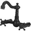 Tomotato Rubinetto a Parete Rubinetto da Cucina In Rame Rubinetto per Vasca Rubinetto a Doppia Maniglia Miscelatore per Acqua Calda e Fredda Rubinetto Girevole a 360° per Cucina Bagno(2)