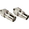 Hama Kit coassiale metallico Hama 00205211 maschio/femmina a vite