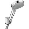 hansgrohe Vernis Blend - Set doccetta per doccia con doccino a risparmio idrico (EcoSmart, 2 getti), tubo flessibile (1,60 m) e supporto, cromo, 26278000