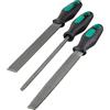 Mannesmann Brüder Mannesmann set di raspe 3 pz, piatta, mezzotonda, rotonda | M61030 | Impugnature bimateriale ergonomiche, asportazione rapida per sagomare, levigare e sbavare legno e plastica