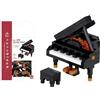 nanoblock Bandai - Nanoblock - Pianoforte a Coda - Mini personaggio a mattoncini - Gioco di costruzione - Kit di costruzione di figurine di strumenti musicali in pixel - NBC336