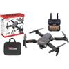 TURBO CHALLENGE - Drone - Quadricottero - 400350 - Dispositivo Volante - Nero - 2 Batterie Ricaricabili e Pile incluse - Regalo - Compleanno - Video - Foto - Radiocomandato - da 14 anni in su