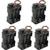 WMYCONGCONG - Confezione da 5 supporti per batteria AA da 1,5 V con connettore a scatto standard e alloggiamento in plastica dura tipo T (6AA)