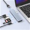 CyberPrism Hub Adattatore USB-C MaccBook Pro Air,Adattatore Multiporta Mac 7 in 2-Accessorio Dongle per MaccBook con HDMI 4K-Thunderbolt 3-Porte USB C/A,Lettore di Schede SD/TF per M5 M4 M3 M2 M1 2025-2018 13-16