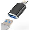 Kefiany Adattatore Lightning A USB Femmina Per Apple IPhone14 13 Pro Max Certificato Per Apple MFI Chiavetta USB-A Lettore Scheda Tastiera Mouse Auricolare Per IPad OTG 3.0 Cavo Fotocamera Connettore