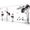 LL-COEUR Motivo Tappetino per Mouse XXL per Computer 140x60x0,3cm, Tappetino da Tastiera Lavabile Desk Mat per Ufficio Giochi (1400x600x3mm, Loto 1)