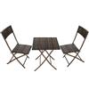Aktive 61121 - Set tavolo e sedie da giardino per 2 persone | Include tavolo 60x60x72 e due sedie 47x83,5 | Tavolo e sedie da terrazza piccoli, leggeri e comodi | Uso interno ed esterno