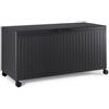 Bizzotto Baule Ocean S in Alluminio Antracite con Ruote 141x72x70 cm di Bizzotto