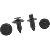 A ABSOPRO Rivetti Plastica Auto Kit per Carrozzeria Interni Pannello Paraurti Porta Fissaggio Clip 6mm 7mm Foro Rivetto Nero(Set 20)