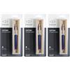 Parker 3 x penna a sfera Parker Jotter CT Chrome Trim inchiostro blu e punta fine co...