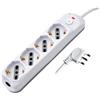 MKC Multipresa schuko/bipasso MKC cavo da 1,5 m con interruttore 4 posizioni bianco/grigio - 492518888 - F09240