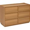 5FIVE CASSETTIERA 212807 FRAMY 6 CASSETTI 115X48X78CM MARRONE